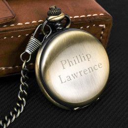 Personalized Bronze Pocket Watch