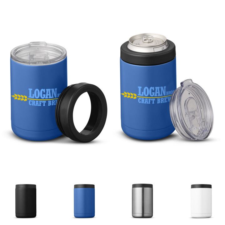 4 in 1 Personalized Stainless Steel Can Cooler, Double Wall Insulated,  Custom Bottle Holder, Engraved Cooler, Drink Can Holder. 