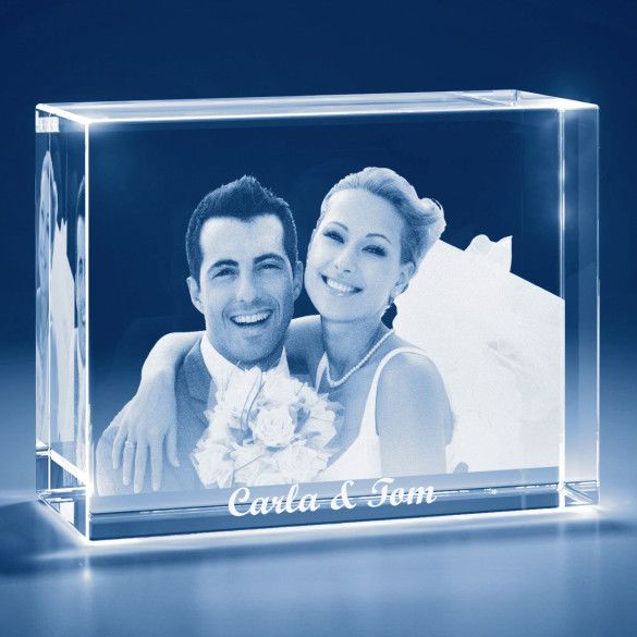 Magical 3-D Crystal Keepsake for Her | Personalized Gift for Newlyweds