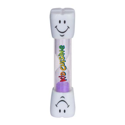 Smile Two Minute Brushing Sand Timer with Logo Purple