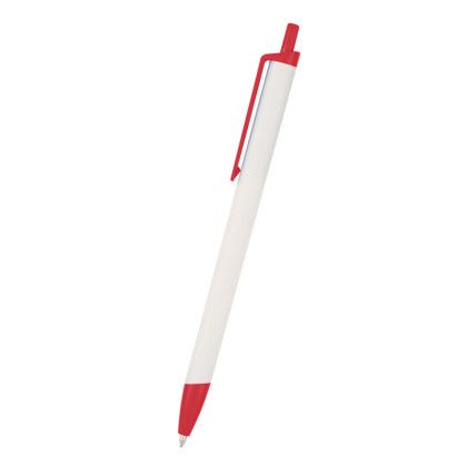 No Imprint Slim Click Pen in Cello For Business Red