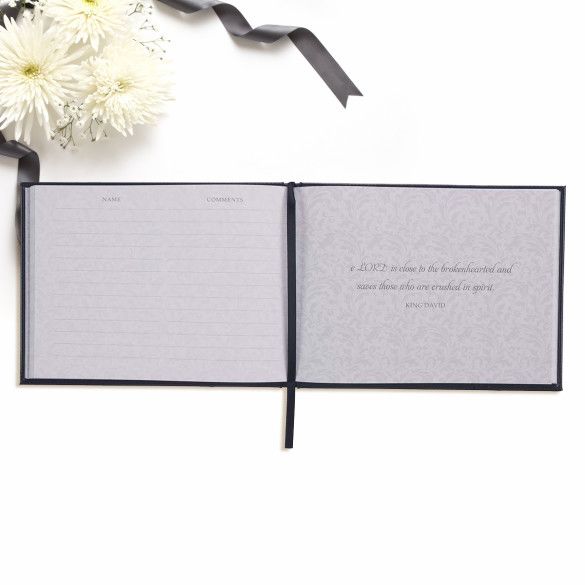 Personalized Book To Record Guests at Memorial Service