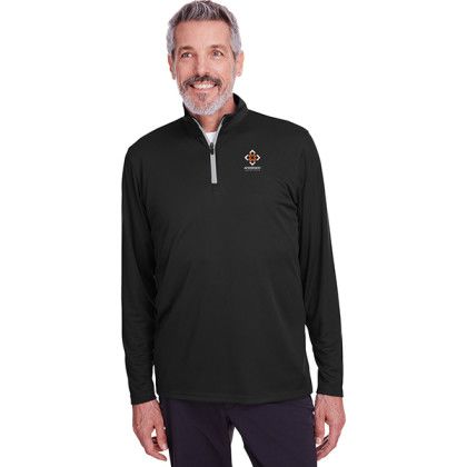 Custom Puma Golf Jackets | Men's Icon Quarter-Zip - Black Custom Puma Golf Jackets | Men's Icon Quarter-Zip - Black