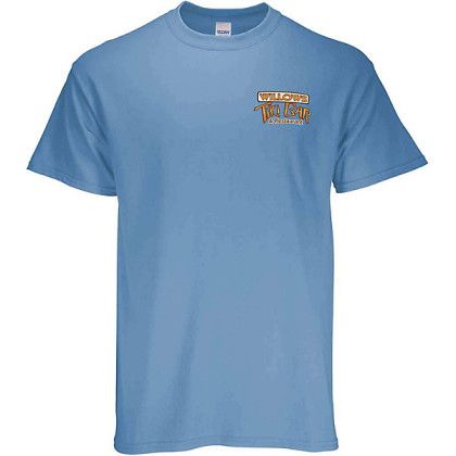 Promotional Digital Imprinted Cotton Colored Tee Light Blue
