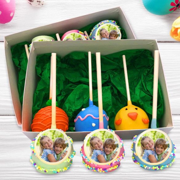 Photo Personalized Easter Cake Pops - Box Of 12