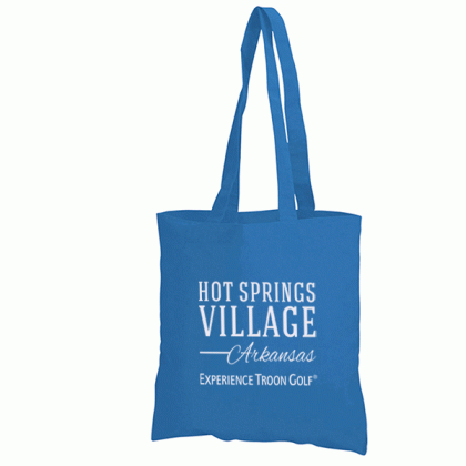 Lightweight Colorful Economical Cotton Tote Bag- Pacific blue