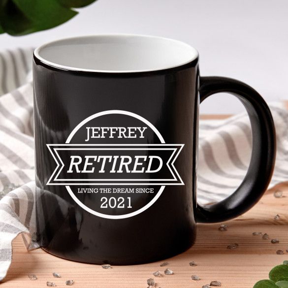 Living The Dream Personalized Retirement Coffee Mug - 11oz