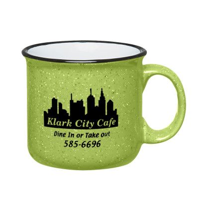 15 oz Lime Green Custom Campfire Mug for Mug Stuffer Starlite Mints