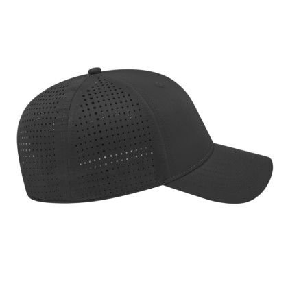 Promotional Perforated Polyester Cap - Black