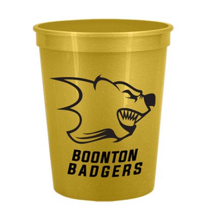 Cups-On-The-Go 16 Oz Stadium Cup- Metallic Gold