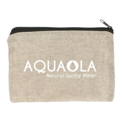Recycled 5oz Cotton Twill Pouch | Wholesale Travel Accessory  Bags - Natural