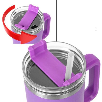 Lid for Custom 40 oz Hippo Mug & Straw with Twist Closure