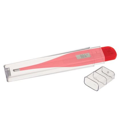 Custom Digital Thermometer with Case - Red