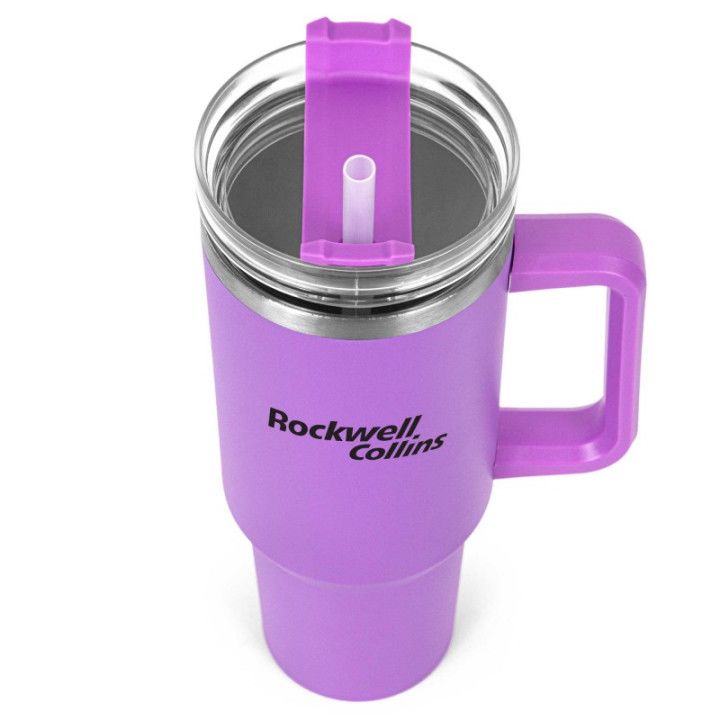 40 oz Double Wall Vacuum Mug & Straw Lid with Twist Closure