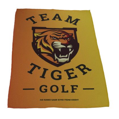 Eagle Large Full Color Waffle Weave Golf Towel - View 2