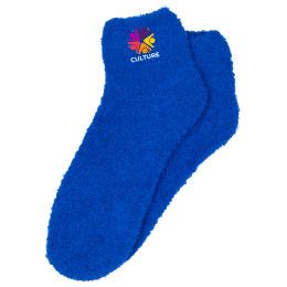 Blue Soft and Fuzzy Fun Custom Sock - Tern