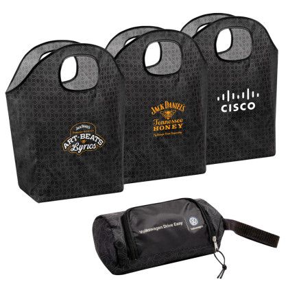 Printed Three Pack Reusable Grocery Tote Pod | Custom Market Totes