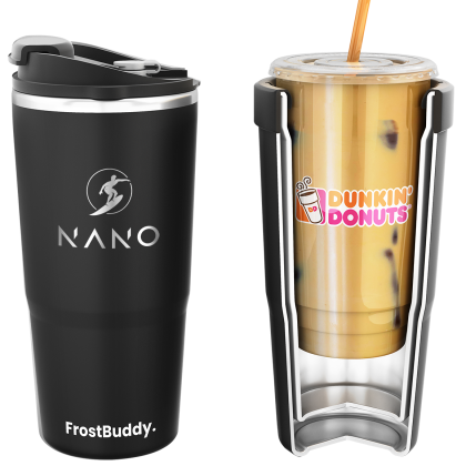 Logo Imprinted Frost Buddy To-Go Cup Insulator - Black