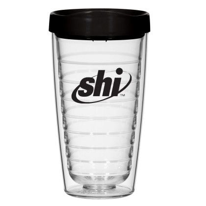 Logo Imprinted Hydro Double Wall Tumbler 16 oz - Black