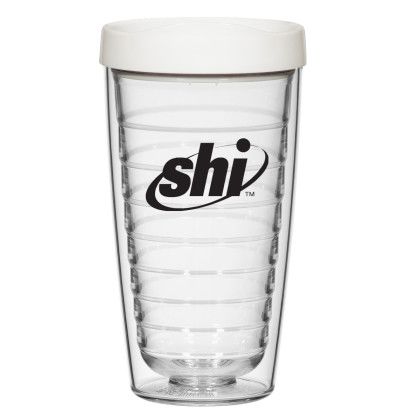 Logo Imprinted Hydro Double Wall Tumbler 16 oz - White