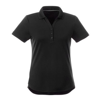 Custom Embroidered Women's Tapered Polo OTIS - Black