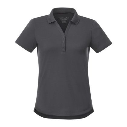 Custom Embroidered Women's Tapered Polo OTIS - Grey Storm