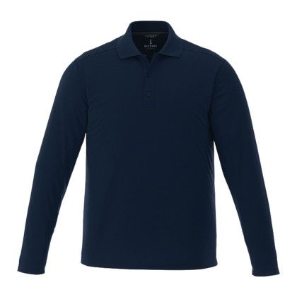 Customized Men's MORI Long Sleeve Polo Shirt - Navy