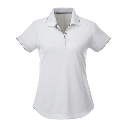 Custom Embroidered Women's Remus SS Polo Shirt - White/Quarry