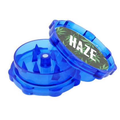 Medium Plastic Grinder with Imprinted Logo Blue Medium Plastic Grinder with Imprinted Logo Blue