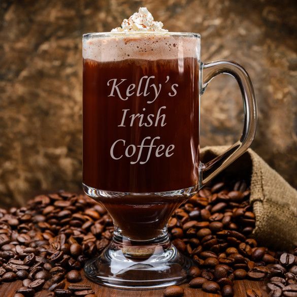 Engraved Recipe Irish Coffee Mug