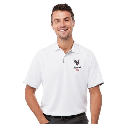 Customized Men's REMUS SS Polo Shirt on Model