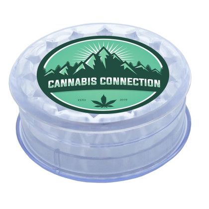 Custom Imprinted Large Plastic Grinder Clear