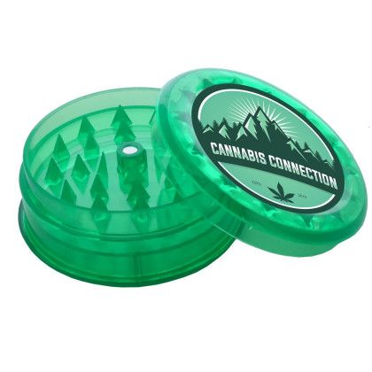 Custom Imprinted Large Plastic Grinder Green