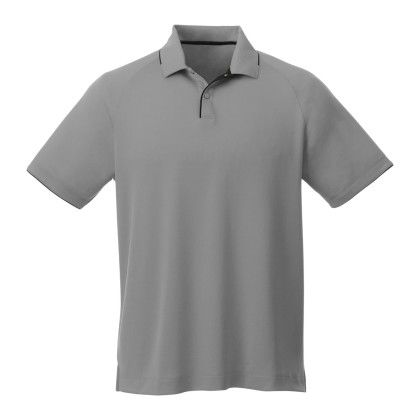 Customized Quarry/Black Men's REMUS SS Polo Shirt