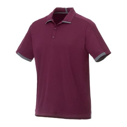Promotional Maroon/Grey Storm Men's CERRADO SS Polo Shirt