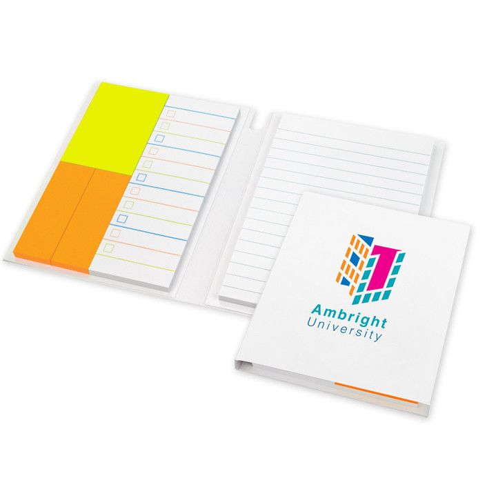 3M PostIt Pack of Note Pads & Flags in Full Color Custom Cover