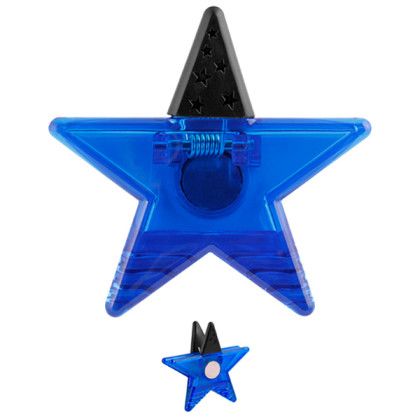 Blue Translucent Star Magnetic Clip Holder