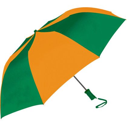 Orange-Kelly Custom Sport Two-Toned Large Folding Umbrella