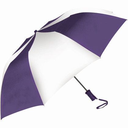 Purple-White Custom Sport Two-Toned Large Folding Umbrella