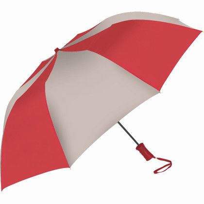 Red-Gray Custom Sport Two-Toned Large Folding Umbrella