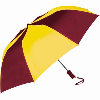 Cardinal-Gold Custom Sport Two-Toned Large Folding Umbrella