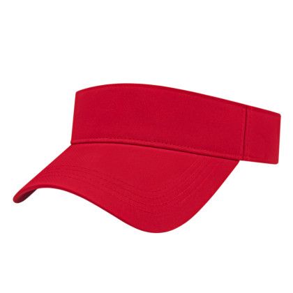 Red Performance Athletic Embroidered Visor