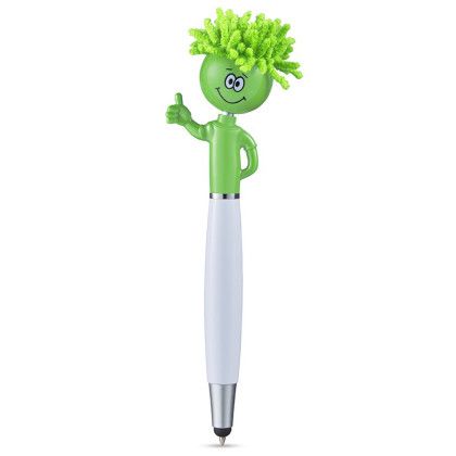 Lime Green Thumbs Up MopTopper Pen | Company Logo MopTopper Pens