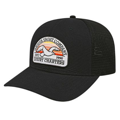 Ribbed Embroidered Trucker Mesh Back Cap