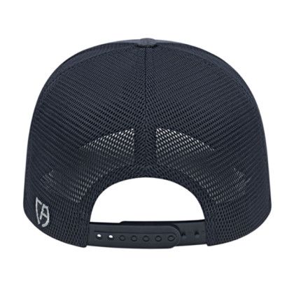 Back of Ribbed Embroidered Trucker Mesh Back Cap
