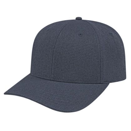 Heather Navy Ribbed Tri-Blend Embroidered Snap Back Cap