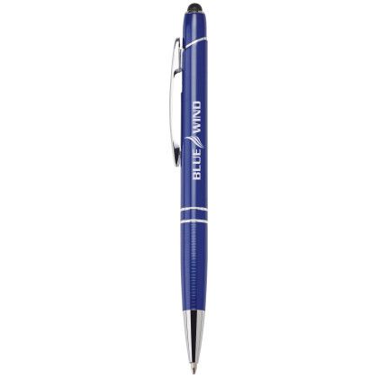 Promotional Glacio Ballpoint Pen Stylus - Dark Blue