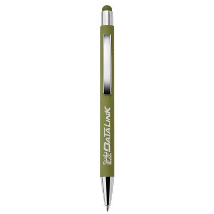 Engraved Logo Lindsay Ballpoint Pen Stylus - Green