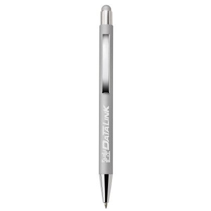 Engraved Logo Lindsay Ballpoint Pen Stylus - Silver