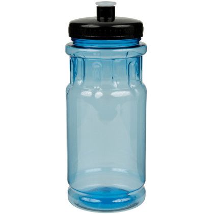 Printed Shoreline 20 oz Bottle Push Pull Lid - Translucent blue